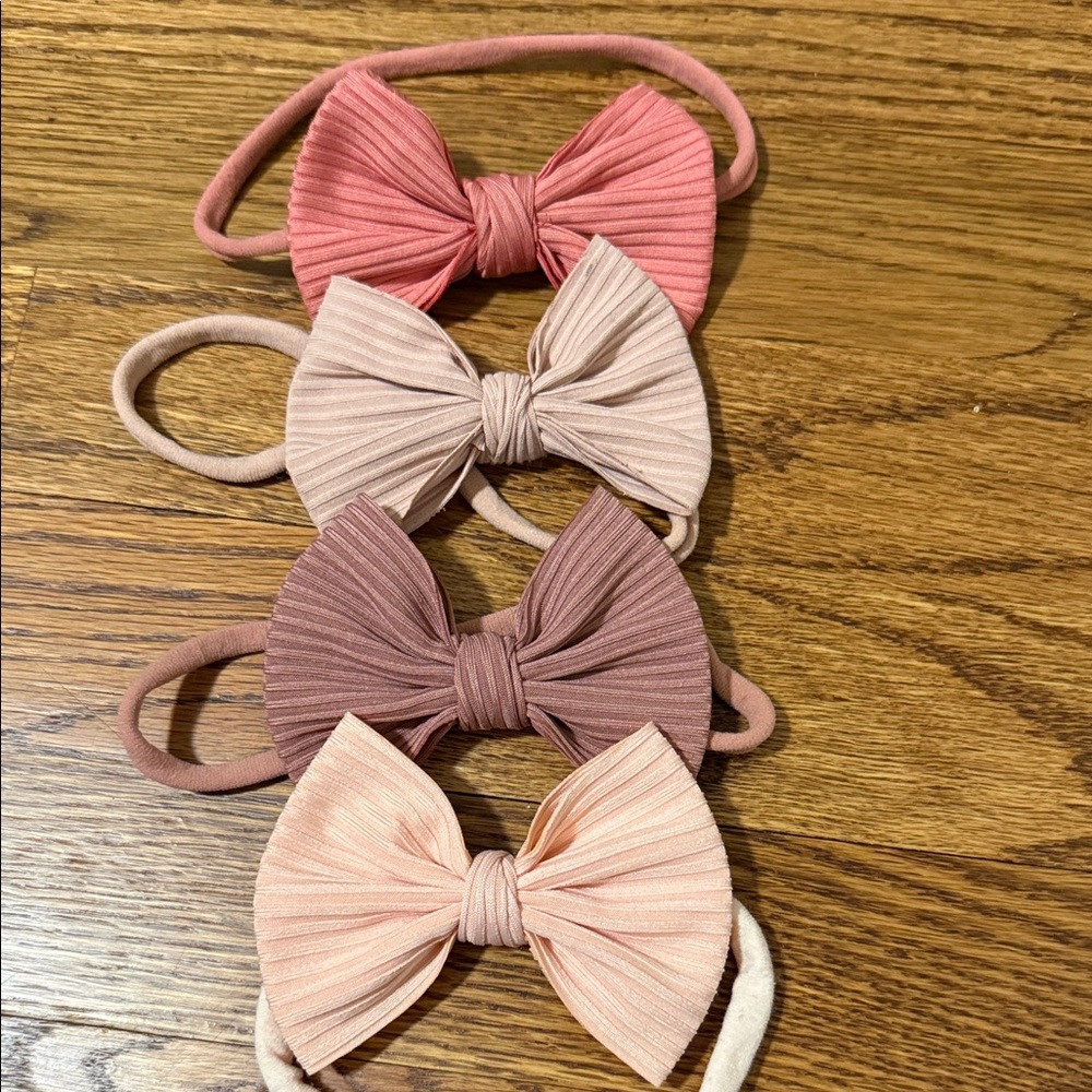 Infant Ribbed Bow Headbands